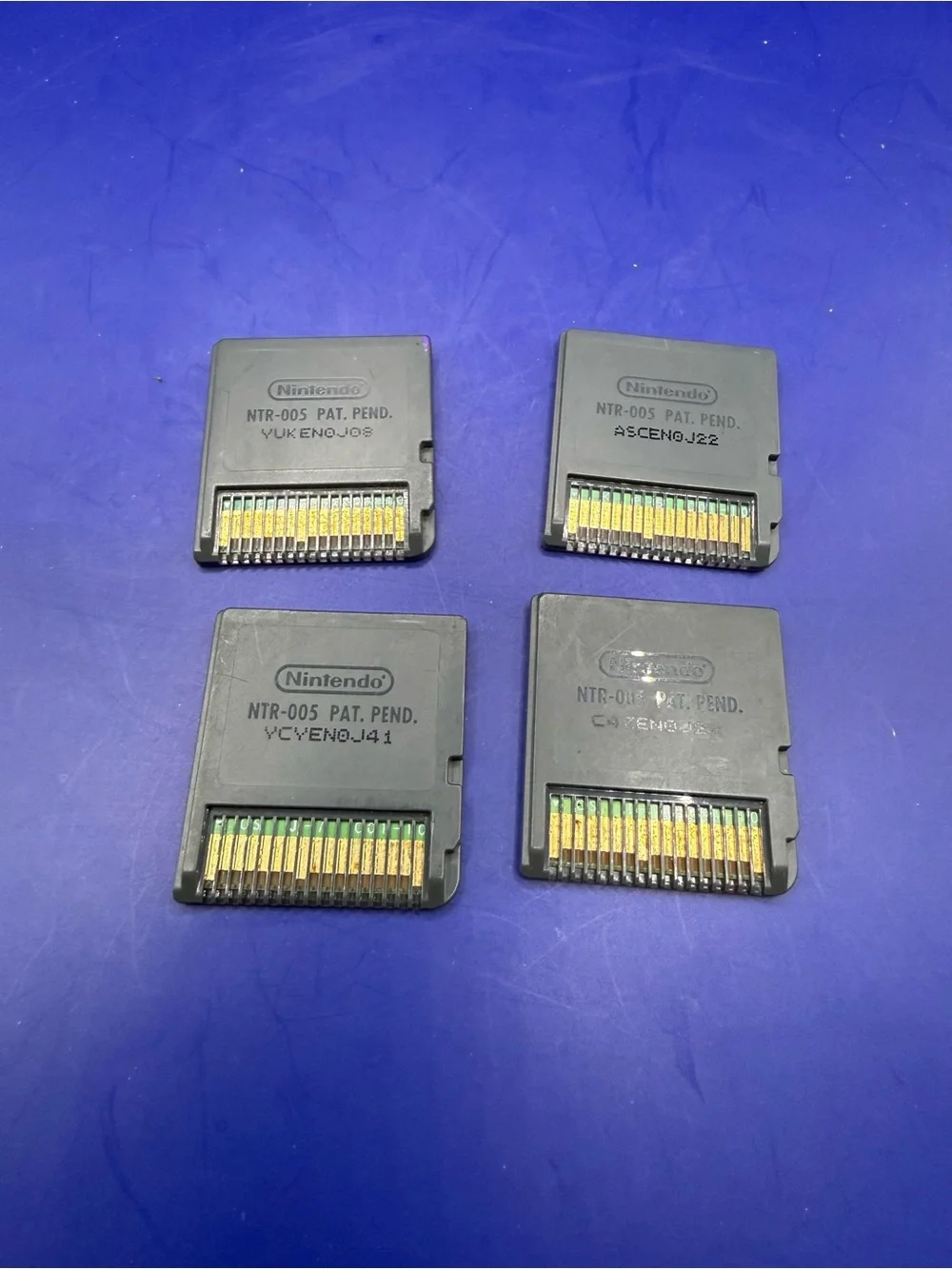 Nintendo DS Game Cartridge Set - Black Shells with Blue and Yellow Labels